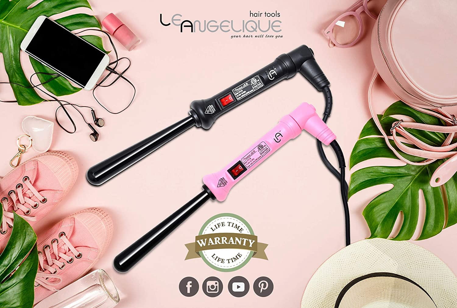 Le Angelique 13mm petit curling iron Le Angelique curling iron plus holder | Mercari main image 3