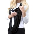 thumbnail image 4 of 1pc Convertible Infinity Scarf With Pocket Loop Scarf Women Winter Zipper Pocket, 4 of 5