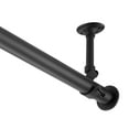 thumbnail image 4 of YunNephele Hanging Curtain Rod 108-168 inch Matte Black,1 inch diameter Single Window Curtain Rods Set,Metal Adjustable Ceiling /Wall Mount Drapery Rod, 4 of 4