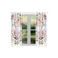 thumbnail image 2 of MKHERT Adorable Anchor Flowers Window Curtains Kitchen Curtain Room Bedroom Drapes Curtains 26x39 inch, 2 Piece, 2 of 3