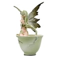 thumbnail image 4 of Ebros Amy Brown Matcha Green Tea Fairy In Teacup Figurine Fairy Garden 6"H, 4 of 5