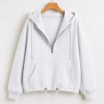 thumbnail image 4 of NominalSnug Womens Hoodies Half Zip up Casual Fleece Lined Top Long Sleeve Hooded Sweatshirts Fall Clothes 2026, 4 of 6