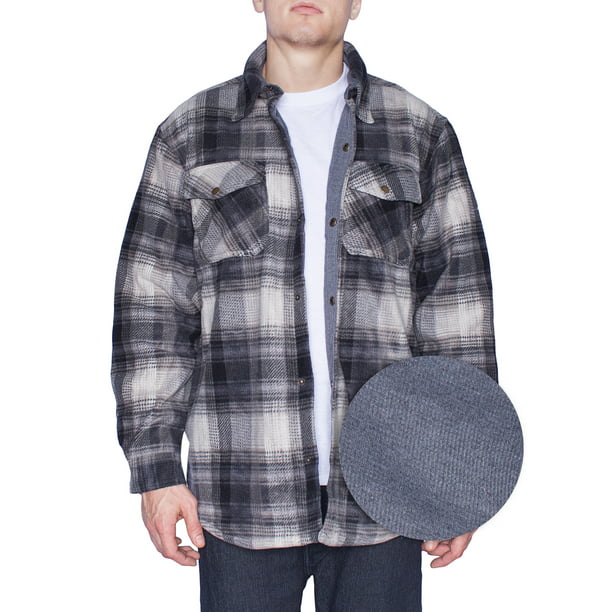 Maxxsel Flannel Shirt Jackets For Men Big And Tall Heavy Quilted