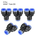 thumbnail image 3 of 5pcs Push To Connect Fittings 10 mm or 25/64" od Tube Fittings Blue, 3 of 3