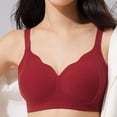 thumbnail image 2 of Summer Akafmk Plus Size Womens Bras,Push Up Bras for Women,Women's Lifting Light And Warm Underwear Fixed Cup Seamless Gathering No Steel Ring Naked And Comfortable Bra Red XXL, 2 of 5