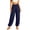 Navy, variant on Women's Cotton Jogger Pants Loose Harem Pants Stretch Soft Active Pilates Dance Yoga Bloomer Pants Lightweight Lounge Pajama Trousers Wine S
