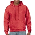 thumbnail image 1 of Gildan Mens Heavy Blend Hooded Sweatshirt, 3XL, Heather Sport Scarlet Red, 1 of 2