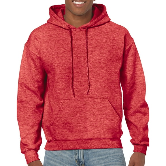 Gildan Mens Heavy Blend Hooded Sweatshirt, 3XL, Heather Sport Scarlet Red