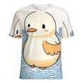 thumbnail image 5 of Fun And Playful Duck Women's T-Shirt Short Sleeve T Shirts Tops Tee Ladies Loose T, 5 of 6