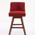 thumbnail image 2 of Fabric - covered Bar Stools | 360-degree Rotation for Dining Interaction | Back Support with Curved Backrest, 2 of 6
