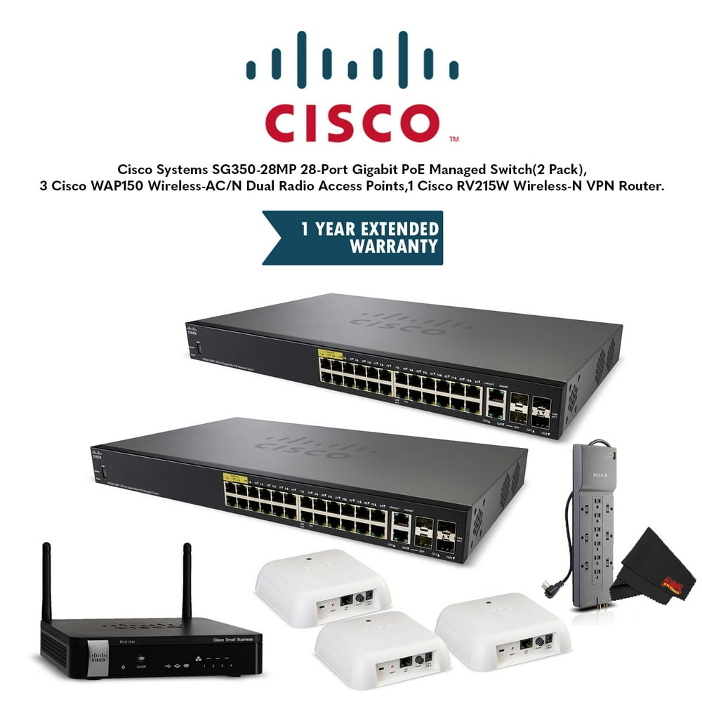 Cisco Systems SG350-28MP 28-Port Gigabit PoE Managed Switch(2 Pack), 3