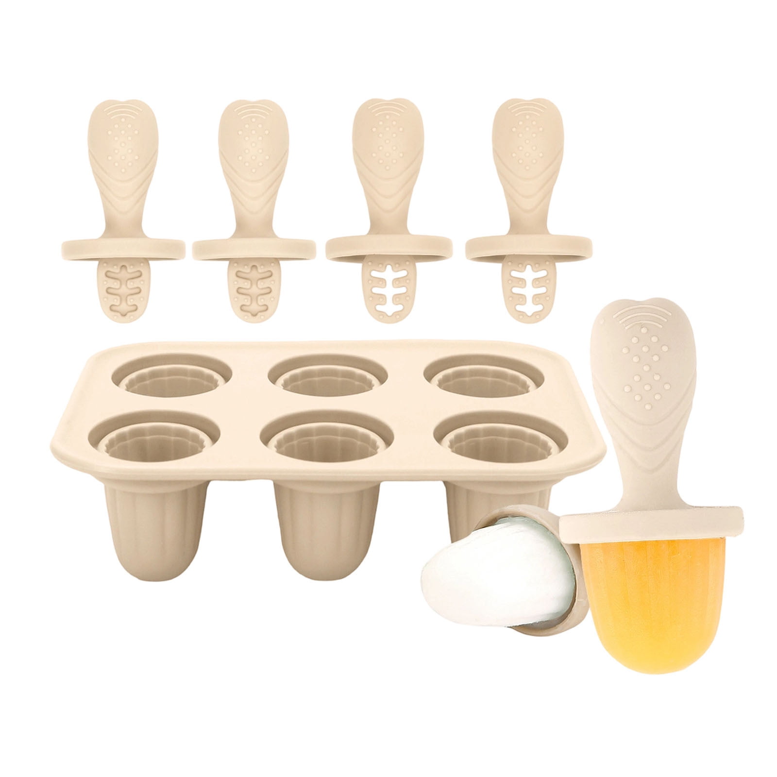 Leatfisat Silicone Molds With Sticks, Mini Molds For Breastmilk Molds For Teething Relief, Frozen Treats Maker Maker Ice Pop Mold For Toddlers Kids