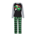 thumbnail image 1 of Mialoley Ensemble de Pyjamas Parent-Enfant, Hauts à Manches Longues Col Rond Pantalons à Carreaux, 1 of 9