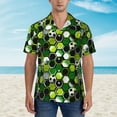 thumbnail image 2 of Disketp Hawaiian Shirts for Men,Soccer1 Print Mens Casual Short Sleeve Button Down Shirts Beach Shirt, 2 of 7