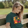 thumbnail image 3 of XCHQRTI Sunset Womens Shirt Graphic Palm Tree T Shirt with Beach Casual Short Sleeve Top, 3 of 5