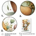 thumbnail image 3 of Designart Teddy Bear Love Holding Flowers I Canvas Wall Art, 3 of 5