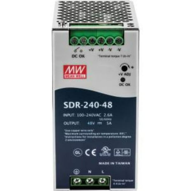TIS24048 240 W Single Output Industrial DINRail Power Supply