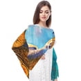 thumbnail image 4 of Turtle Breathable Chiffon Yarn Silk Scarf 180*73 - Light Translucent Shawl Wrap 28.7x70.86in, 4 of 6
