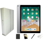 Restored Apple 12.9-inch iPad Pro Wi-Fi Only 128GB Bundle: Pre-Installed Tempered Glass, Case, Rapid Charger, Bluetooth/Wireless Airbuds By Certified 2 Day Express (Refurbished)