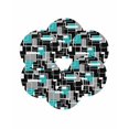 thumbnail image 7 of 13 Inch Round Placemats Set of 6, Teal Blue Black Geometric Non Slip Heat Insulation PP Table Mats, Modern Abstract Art Block Washable Place Mats for Kitchen Dining Party Table Decor, 7 of 7