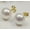 White, variant on Wholesale Natural Genuine Akoya Freshwater Pearl 14K Gold Plated Stud Earrings -7-8mm-Gray