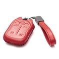thumbnail image 2 of Vitodeco Leather Smart Key Fob Case Compatible with Chevrolet Silverado 1500, 2500, 3500, GMC Sierra (2019 - 2023 Models) - 5-Button, Red, 2 of 5