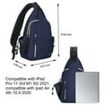 thumbnail image 4 of Mosiso Sling Backpack Chest Shoulder Bag Double Layer Hiking Daypack Men/Women,Navy Blue, 4 of 6