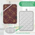 thumbnail image 6 of Yayeee Pot Holders Kitchen Heat Resistant with Pocket 7"x9.8" Cotton Oven Cooking Hot Pads, Circular Gold Pattern, 6 of 7