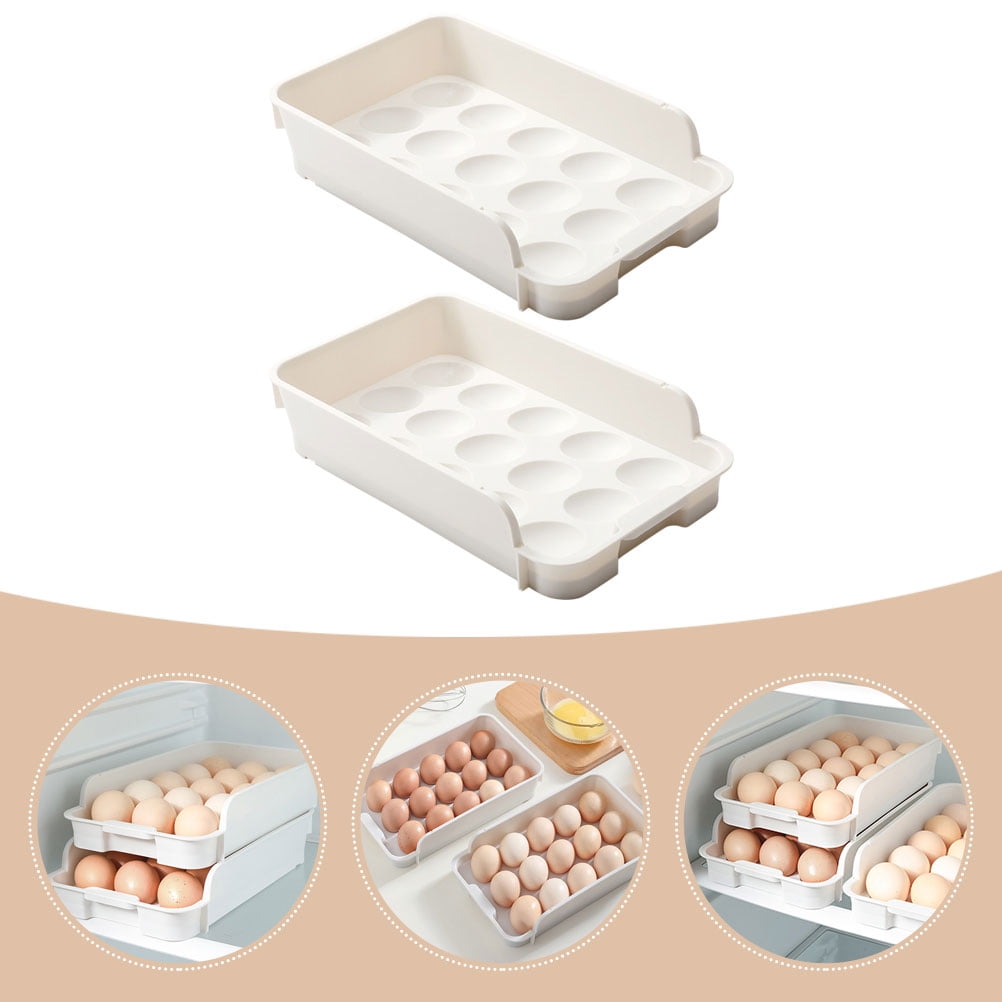 MLINS 6-Pack Refrigerator Drawer Organizers, Convenient Household Fridge Storage Trays, Kitchen Fridge Accessories