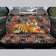 thumbnail image 3 of FUIALDOLG Tiger Leopard Rose Rear Bench Seat Covers for SUV, 2 Piece Non-Slip Car Rear Seat Covers, Durable Waterproof Back Seat Covers for Automotive Truck, 3 of 4