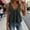Gray, variant on Fashion Sleeveless Tops for Women Stylish Deep V-Neck Tank Tops Casual Loose Wide Hem Solid Tops Backless Tie Design Summer Vacation Tops