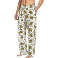 thumbnail image 2 of Uemuo Hohey Bee Golden2 Pattern Men's Wide Leg Palazzo Lounge Pants with Pockets Light Weight Loose Comfy Casual Pajama Pants-XX-Large, 2 of 9