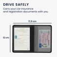 thumbnail image 5 of kwmobile Registration and Insurance Holder - Car Document Holder for Vehicle Documents and Cards - PU Leather - Black, 5 of 7