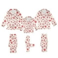 thumbnail image 4 of WOYY Family Pajamas Matching Sets Silk Snowflake Print Long Sleeve Tops Pants Nightwear Pj's Set, 4 of 8