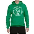 thumbnail image 2 of Wild Bobby Worry Ends When Faith In God Begins Inspirational/Christian Unisex Graphic Hoodie Sweatshirt, Kelly, X-Large, 2 of 5