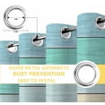 thumbnail image 6 of Teal Wooden Grain Blackout Curtains for Bedroom/Living Room, Thermal Insulated Kitchen Curtains, Vintage Chic Geometric Ombre Turquoise Grommet Darkening Window Treatment Drapes 52"x84"x2, 6 of 8
