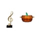 thumbnail image 1 of Figura de escritorio,Escultura de nota musical para escritorio,oficina,decoración del hogar,Plato de dulces,Plato de dulces de vidrio con tapa Tarro de dulces decorativo,Para el buffet de, 1 of 8