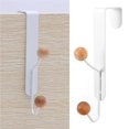 thumbnail image 4 of Ganchos colgantes de 2 piezas, estante de almacenamiento resistente para el hogar, colgador de baño multifuncional, toallero multiusos para ropa Almacenamiento y organización del hogar Blanco Matsuzay HA027613-01, 4 of 6