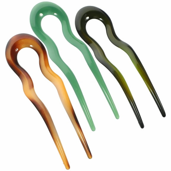 VANIDO 3 Pcs Hair Accessories Vintage Decor Decorations Acetate Sticks French Pin U-shaped Hairpin