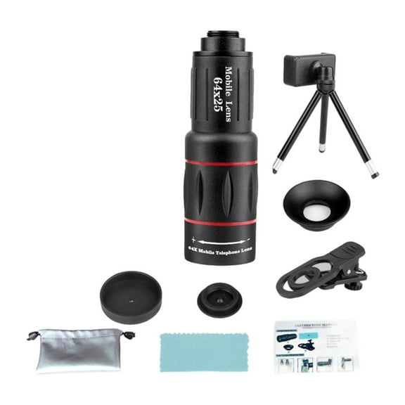 Yammee Photography Lens 18/28/36/64X Telephoto Lens for Most Smartphones Picture Video Taking Telescope Telephoto Phone Lens