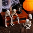 thumbnail image 4 of sunsanly Skeleton Figurine Realistic Non-See Non-Speak Non-Hear Statues Spooky Skeleton Collectible Ornaments for Halloween Haunted House, 4 of 8