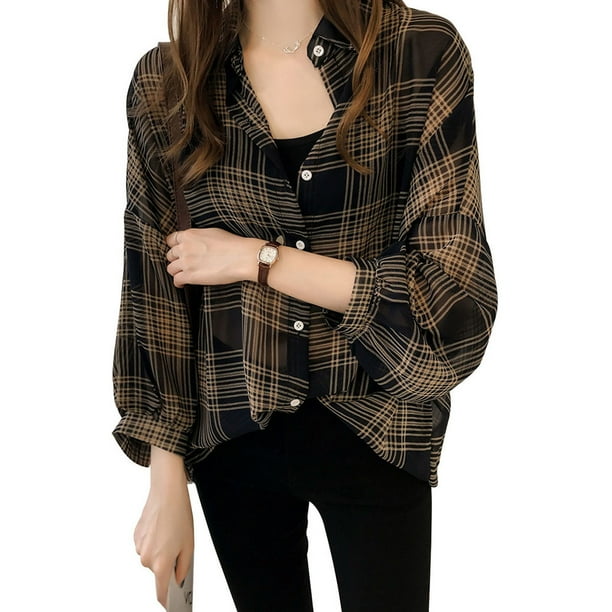 Blusas cuadriculadas de mujer hotsell