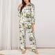 thumbnail image 2 of Balery Transportation Cartoon Conjunto de Pijama con Estampado para Mujer, Conjunto de Dos Piezas con Manga Larga, Ropa de Dormir Suave con Bolsillos, Pijamas Cómodos-Medium, 2 of 7