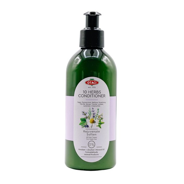Acondicionador rejuvenecedor y suavizante de 10 hierbas para todo tipo de cabello Salvia Menta Melissa Romero Mirto Estorax Tomillo Enebro Lavanda Manzanilla Sin parabenos Sin silicio Acondicionador a