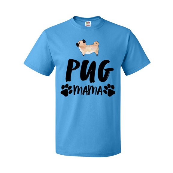Inktastic Pug Mama with Paw Prints T-Shirt
