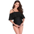 thumbnail image 3 of Traje de baño de maternidad Bikinis para mujer Tankini Trajes de baño de verano Ropa de playa para embarazo Negro (3XL-Negro-3XL oso de fresa Electrónica, 3 of 5