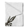 thumbnail image 2 of Antlers Soft Flannel Fleece Throw Blanket, Deer Moose Trees Silhouettes Outline of Village Mountain Fall Forest, Cozy Plush for Indoor and Outdoor Use, 50" x 70", Chocolate Green White, by Ambesonne, 2 of 5