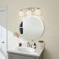 thumbnail image 6 of Kichler Calleigh 26" 3 Light Brushed Nickel Vanity Light with Satin Etched Glass Shades, 6 of 7