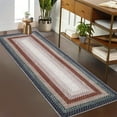 thumbnail image 2 of Garvee 2'x6' Braided Print Runner Rugs, Machine Washable Soft Runner Rug for Entryway Bedroom Hallway Kitchen, Blue, 2 of 8