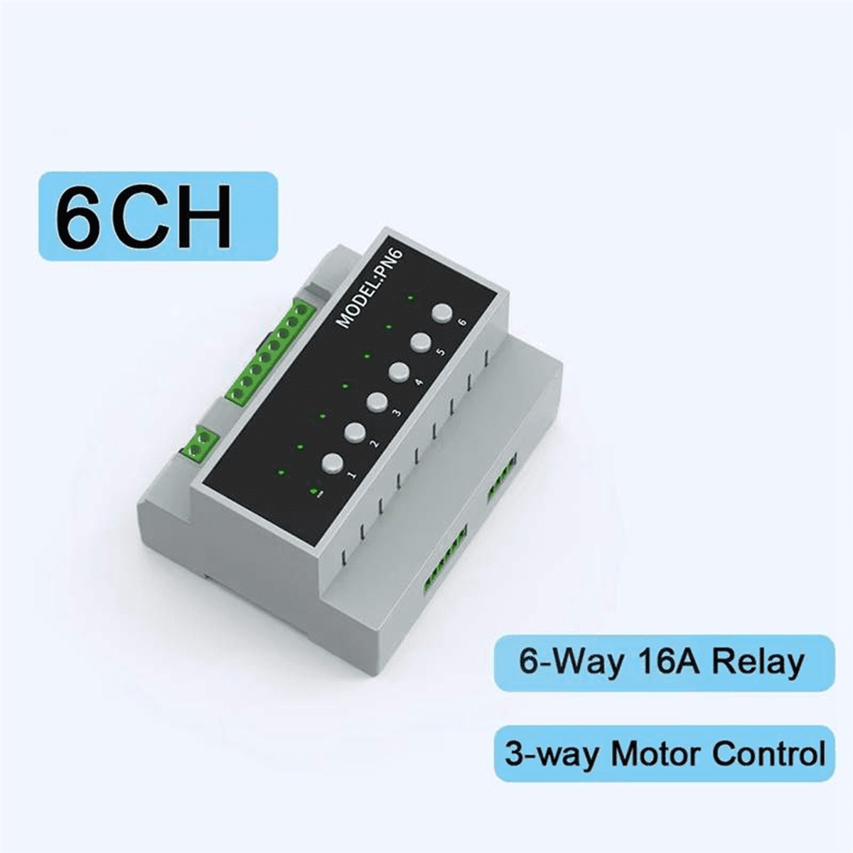 5X Tuya Smart Zigbee 6CH Relay Switch Module Remote Control Appliance Control Module Supports 3-Way Motor Control,5 x Relay Switch Module,Grey